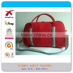 Red Canvas Travel Duffel Bag thumbnail-1