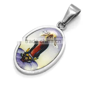 TKB-P1651 Mother Mary Sross Stainless Steel Religious Jewelry Pendant With Virgin Popular Christians Style Cheaper thumbnail-1