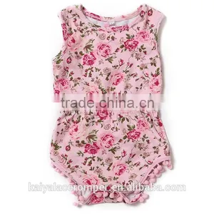 Wholesale Newborn Baby Romper Flower Cotton Open Crotch Bodysuit Infant Clothing thumbnail-1