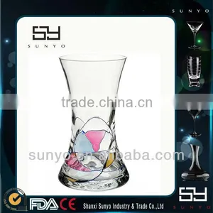 Handmade High Quality Glass Vases With Color Block thumbnail-1