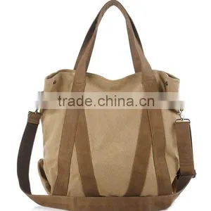 Tote Bag For School, Black Tote Canvas Bag, Travel Tote For Women thumbnail-1