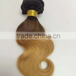 (Natural Black to Caramel Blonde) Ombre Hair Extensions Weft Weave thumbnail-1