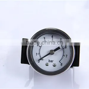 China 304ss Or Black Iron Shell Whit A Bracket Support Pressure Gauge thumbnail-1