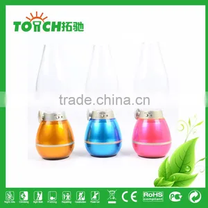 New Design Wind Switch Camping Light 3 Colors Gold Blue Pink Color Vintage Kerosene Design CFL Fashion Design Light Lamp thumbnail-2