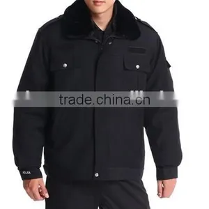 Black Cotton Work Uniform Warm Winter Clothing Winter Jacket for Men thumbnail-1