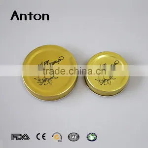 Gold Glass Fruit Bottle Tinplate Metal Lid With Printing thumbnail-1