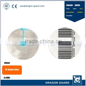 Dragon Guard EAS Anti-Theft R40 Barcode/White/Black/Transparent Round RF EAS Security Label thumbnail-1