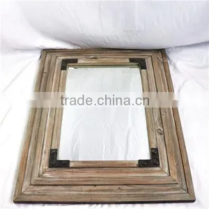 Recycled Handmade Used Wooden Mirror thumbnail-1