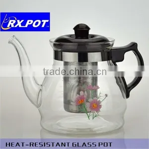 Perfect Clear Heat Resistant Borosilicate Glass Teapot & Infuser for Loose Tea or Display Tea 700F/1000F thumbnail-4