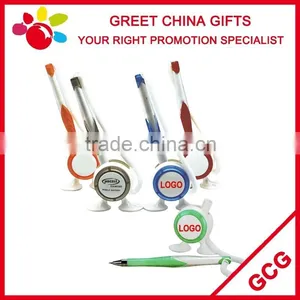 Promotional Customized Logo Click Wooden Bamboo Ball-Point Pen With Plastic Clasp thumbnail-4