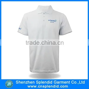 Embroidered White Golf Polo Shirt thumbnail-1