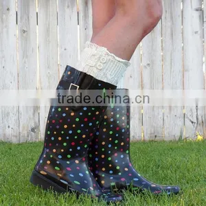 Nice Girl Crochet Knitting Lace Leg Warmer Infant Warmer Boot Socks thumbnail-6