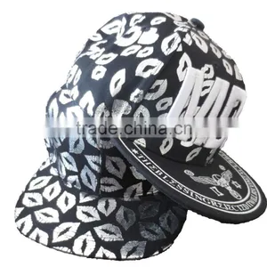 100% Acrylic All Over Printing Custom Snapback Cap,printing Flat Brim Cap thumbnail-1