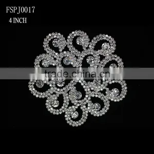 2015 Wholesale Crystal Embellishments Rhinestone Applique for Wedding Dress thumbnail-1