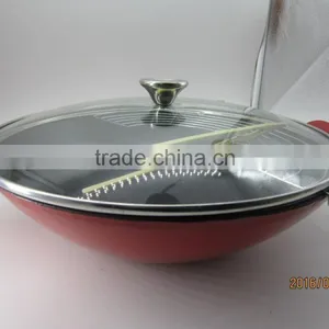 Cast Iron Round Roaster, Porcelain Enameled Cast Iron Cookwares, Cast Iron Enamel Coat Pots, Cast Iron Woks, thumbnail-1