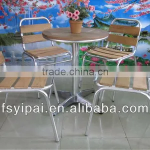 Outdoor Furniture Aluminum Wooden Bar Chair (YC055) thumbnail-1