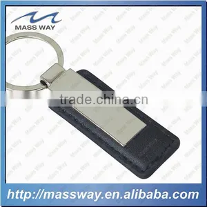 Novelty Blank Custom Made Metal Leather Keychain thumbnail-1