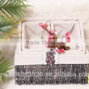 Gift Basket Handmade Paper Rope Basket With Liner thumbnail-1