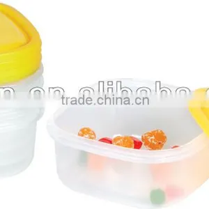 4pcs PP Square Disposible Food Container Set GL07-4X thumbnail-1