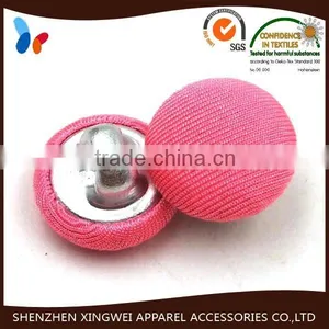 Custom Any Size Pink Metal Shank Button Cover Button thumbnail-1