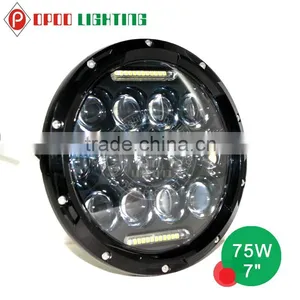 Original Replacement Led Headlight With DRL 7" Jeep Head Lights thumbnail-2