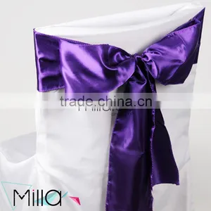 Wedding Chair Bow Tie Satin Chair Sash for Banquet thumbnail-3