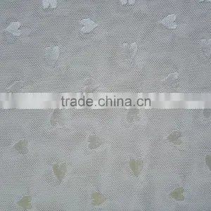 Factory New Design 87/13 Nylon Spandex Heart Shape Patern Jacquard Mesh Fabric, Garments Jacquard Mesh Fabric thumbnail-1
