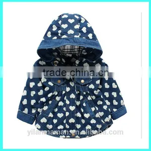 Wholesale Autumn Hooded Jacket Baby Girl Jeans Jacket Quality Choice thumbnail-4