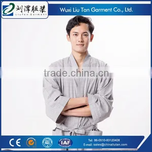 Grey Plaid Men's Sexy Asian Pajamas Sleepwear Producer thumbnail-2