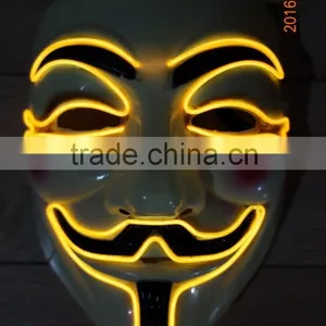 Vendetta el Wire Mask / EL Wire Party Mask for Halloween / EL Wire Halloween Mask thumbnail-6