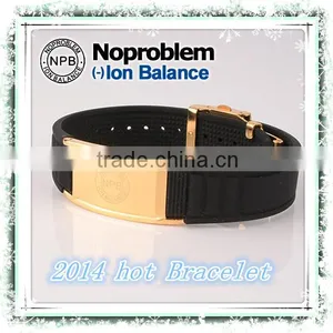 Noproblem P035G Germanium Stainless Steel Bio Ceramic Power Frendship Health Charm Bracelet thumbnail-1