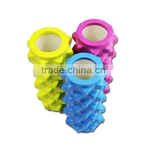 Eercise Therapy Yoga Foam Roller With Massage Point for Gym Eercise Massage Pilates12.5" 5" Teture Dotted PU Foam Roller thumbnail-2
