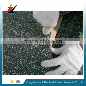 Black Color With White Dotted Rubber Floor Gym Rubber Playground Flooring thumbnail-5
