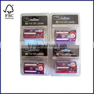80 Foil Christmas Gift Labels thumbnail-1