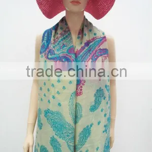2014 Hot Sale Fashion Large Size Pareo Green Pareo Polyester Voile Beach Pareo thumbnail-3