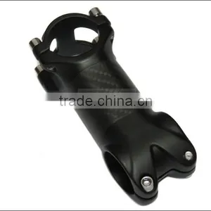 OEM No Logo Aluminium Plus 3K Carbon Fiber Bicycle Stem Rise Road Bicycle Accessories Bike Parts Black 90-110mm ST2341 thumbnail-1