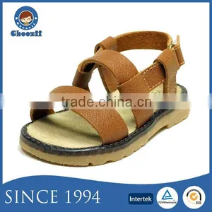 Unisex Small Size Children Genuine Leather Open Toe Sandals for Boys thumbnail-1