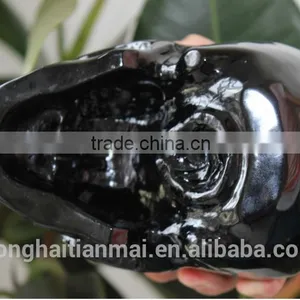 Natural Quartz Obsidian Crystal Alien Skull thumbnail-4