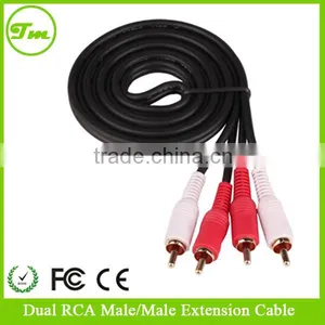 3 FT 2 RCA Jack Stereo Dual RCA Speaker Male to Male Audio Patch Cable thumbnail-1
