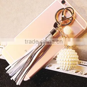 DIY Jewelry Making Mix Wild Fashion Pearl Rhinestone Leather Tassel Keychain Lovely Lady Bag Buckle Gift Pendant Ornaments thumbnail-4