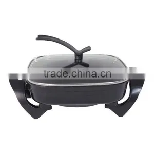 Black Auto-thermostat Control Nonstick Electric Skillet thumbnail-1
