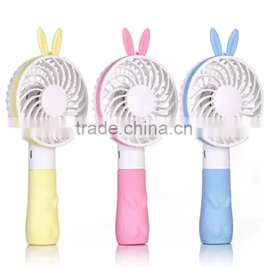 2016 Promotion Products Battery Powered Mini USB Foldable Cooling Personal Fan Cute Rabbit Design Cooling Fan thumbnail-1
