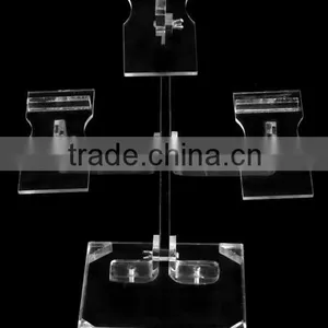 3 Holders Fashion Retail Table Acrylic Display Rack Shopping Mall Shoes Display Stand Acrylic thumbnail-2