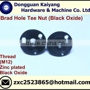 Brad Hole Tee Nut (Furniture Fastener); Black Oxide; M12 thumbnail-2