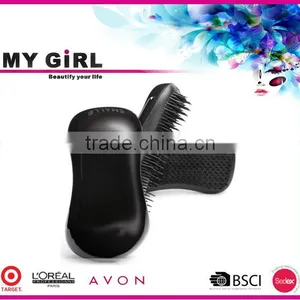 2016 MY GIRL Ningbo Wholesale High Quality Detangling Hair Bush Black Rubber Air Cushion Detangling Brush thumbnail-4