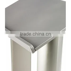 Floor Lectern Podium Stand With Double Column Design MDF With Aluminum Columns thumbnail-4