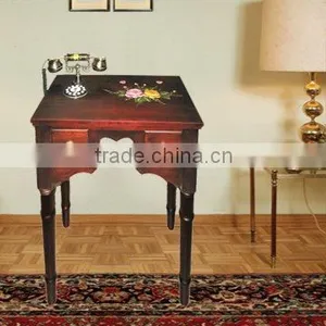 Antique Telephone Table With Handmade Flower for Home Decoration thumbnail-1