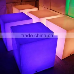 Illuminated LED Chairs Led Cube Chair for Party Outdoor Led Cube Chair thumbnail-6