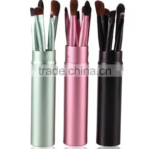 Newest 5pcs Colorful Makeup Brush Set With Metal Case Packing,stock With Free Sample thumbnail-5