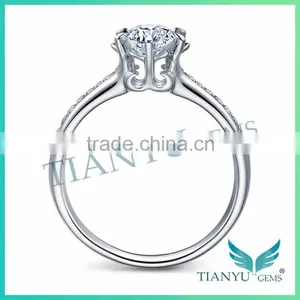Discount Moissanite Fire Forever Brilliant Moissanite Color Moissanite Band Rings thumbnail-2